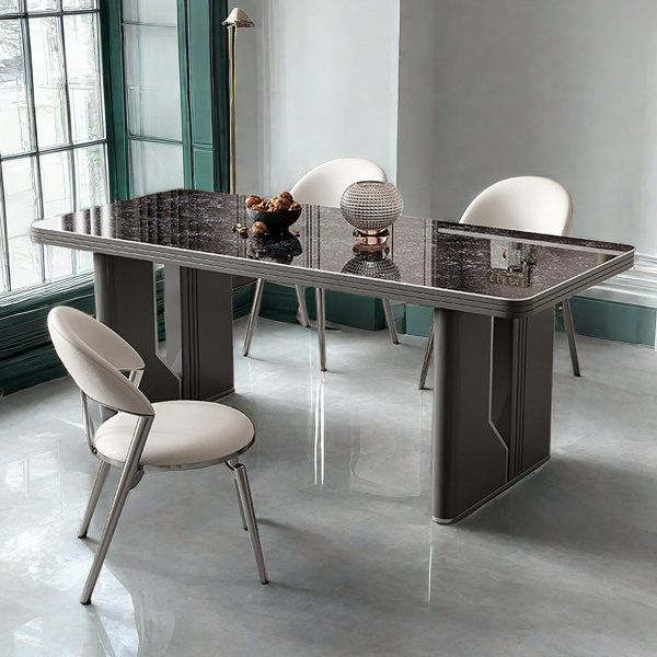 ABPEXI Stone Top Metal Base Dining Table - Wayfair Canada